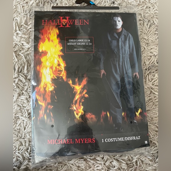 Michael Myers Halloween II Costume – Kids Size Large (12–14)  jumpsuit & mask - Picture 2 of 3
